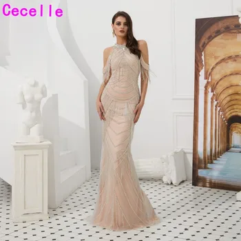 2019 New Blushing Beaded Mermaid Women Luxury Evening Dresses Sleeveless Sexy Illusion Back Social Occasion Gowns Elegant
2019 New Blushing Beaded Mermaid Women Luxury Evening Dresses Sleeveless Sexy Illusion Back Social Occasion Gowns Elegant