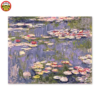 painting by numbers art paint by number decorative painting color painted his impression of Monet water lily 
painting by numbers art paint by number decorative painting color painted his impression of Monet water lily