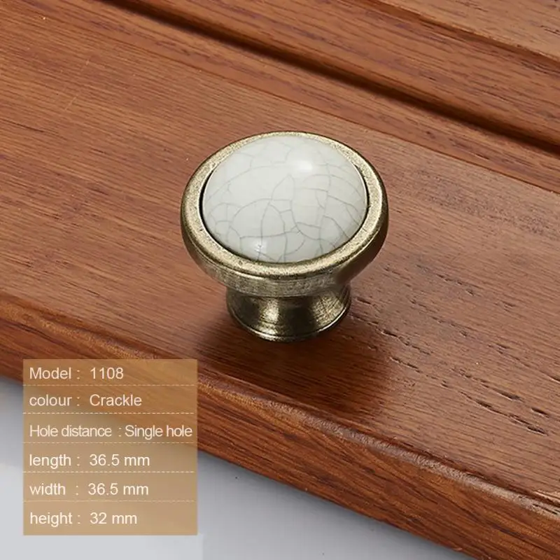 32mm 38mm Ceramic Cabinet Drawer Handle Pull Knob Wardrobe