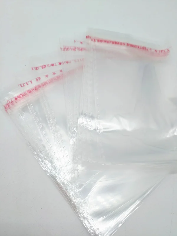 Прозрачные полиэтиленовые пакеты 6 Х9 см 100 шт.|jewellery bags|bag jewelleryplastic bag adhesive seal |