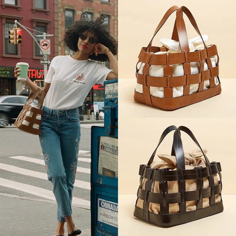 Ins hot bag 18 new minority street fashion brand beach bag canvas weaving hollow vegetable basket bag
Ins hot bag 18 new minority street fashion brand beach bag canvas weaving hollow vegetable basket bag
