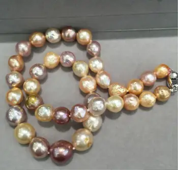 Beautiful 12-13 mm 18"Baroque Natural pink purple Pearl Necklace 36" 
Beautiful 12-13 mm 18"Baroque Natural pink purple Pearl Necklace 36"