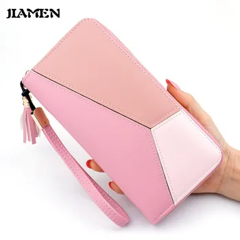 2019 New Arrival Wallet long Women Wallets Zipper Purse Patchwork Panelled Wallets Trendy Coin Purse Card Holder phone bag
2019 New Arrival Wallet long Women Wallets Zipper Purse Patchwork Panelled Wallets Trendy Coin Purse Card Holder phone bag