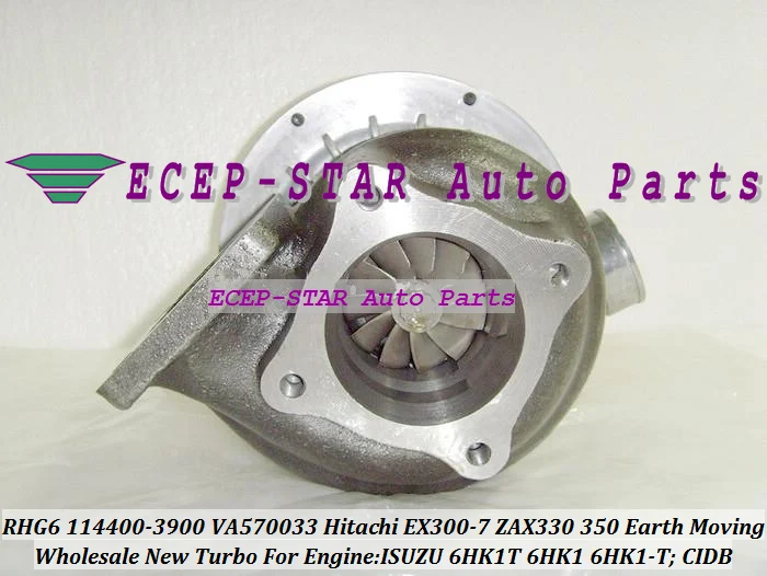 RHG6 CIDB 114400-3900 VA570033 1144003900 114400-3980 Turbo For HITACHI EX300-7 ZAX330 Earth Moving For ISUZU 6HK1T 6HK1 6HK1-T (2)