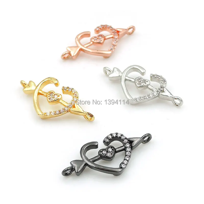 22*10*2mm Micro Pave Clear CZ Fury Arrows Connector Fit For Women As DIY Bracelets Accessory
22*10*2mm Micro Pave Clear CZ Fury Arrows Connector Fit For Women As DIY Bracelets Accessory