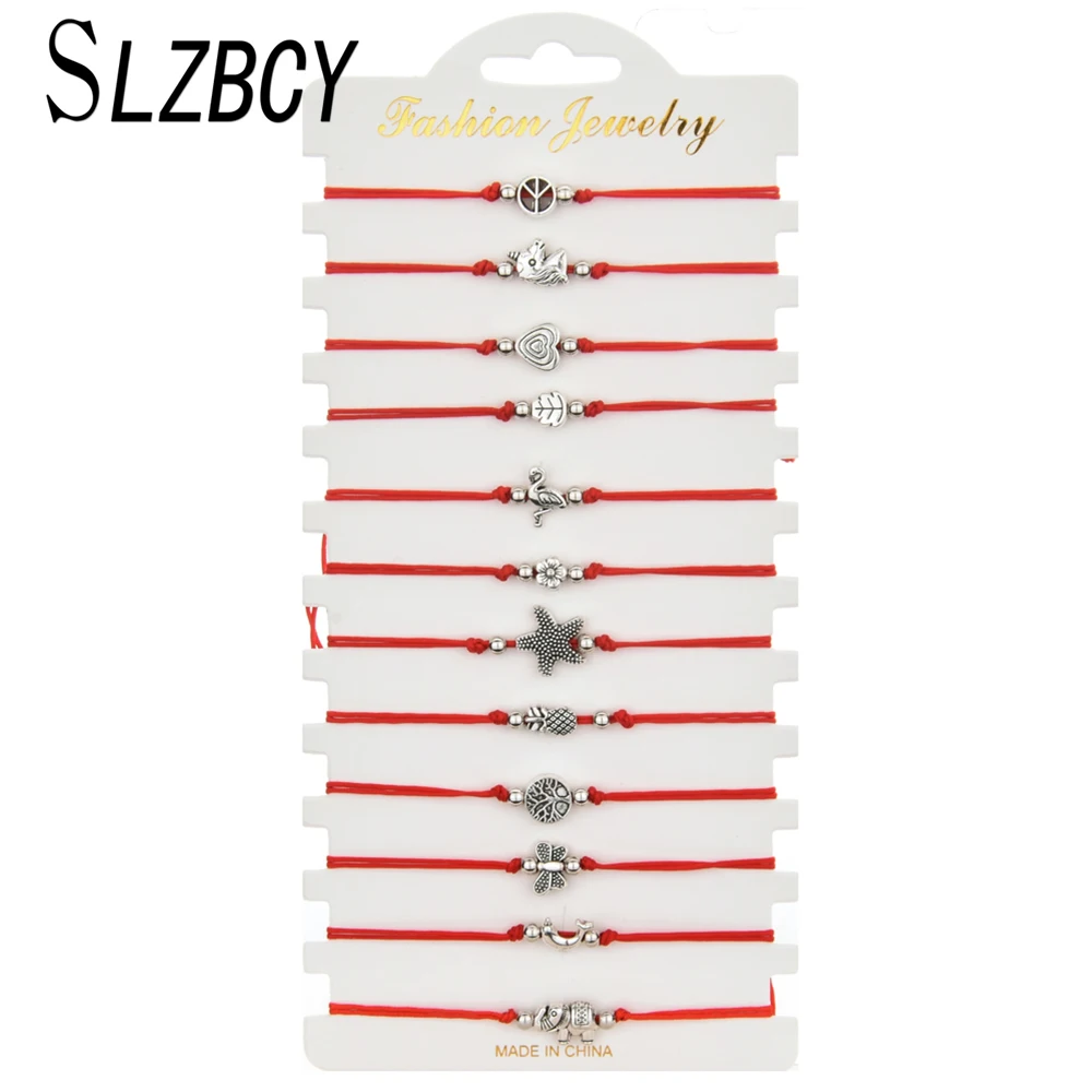 12 pcs/set Silver Color Star Heart Butterfly Charm Bracelets Women Girl Child Adjustable Red Rope Bracelet Anklet Yoga Jewelry
12 pcs/set Silver Color Star Heart Butterfly Charm Bracelets Women Girl Child Adjustable Red Rope Bracelet Anklet Yoga Jewelry