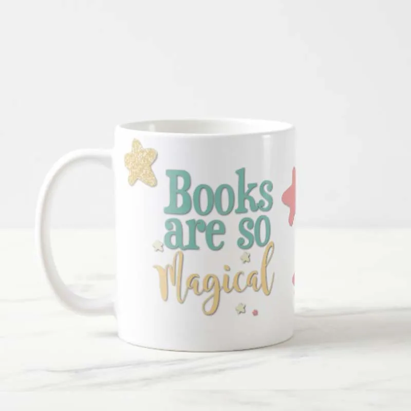 Personalized Books Are So Magical Unicorn Coffee Mug Mothers Day Gifts Fathers Christmas Friends and colleague | Дом и сад