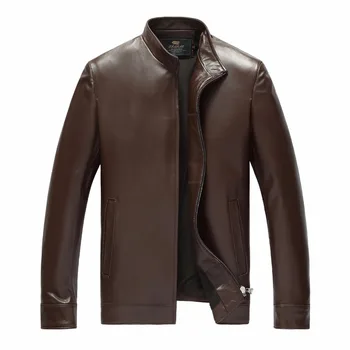 New autumn and winter Haining leather men 's leather high quality leather stand - collar business men' s leather jacket
New autumn and winter Haining leather men 's leather high quality leather stand - collar business men' s leather jacket