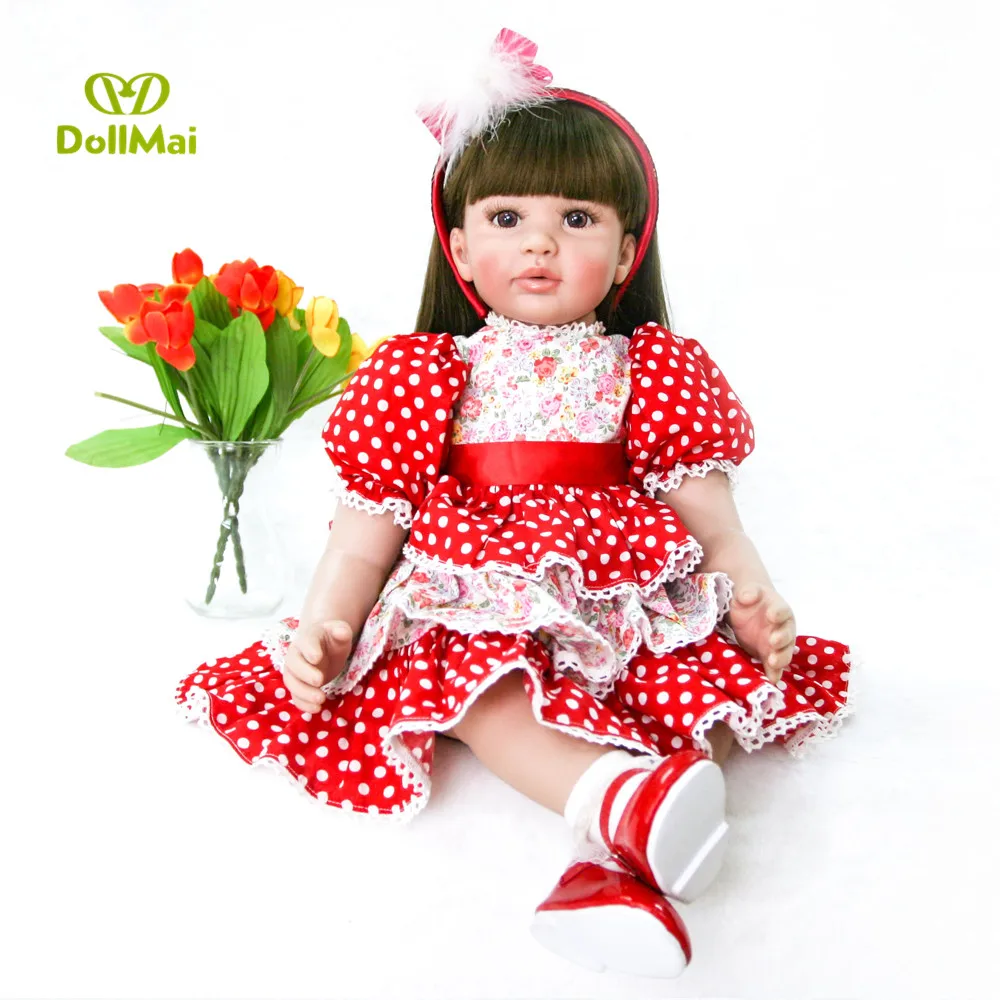 60CM Silicone reborn Baby Dolls For Girls Lifelike toddler babies Adoras princess doll bebes reborn menina child gift toys
60CM Silicone reborn Baby Dolls For Girls Lifelike toddler babies Adoras princess doll bebes reborn menina child gift toys
