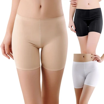 KLV Summer Ice Silk Ladies Safety Short Pants Lingerie Seamless Insurance Shorts Boxer Intimates Apricot/Black/White
KLV Summer Ice Silk Ladies Safety Short Pants Lingerie Seamless Insurance Shorts Boxer Intimates Apricot/Black/White
