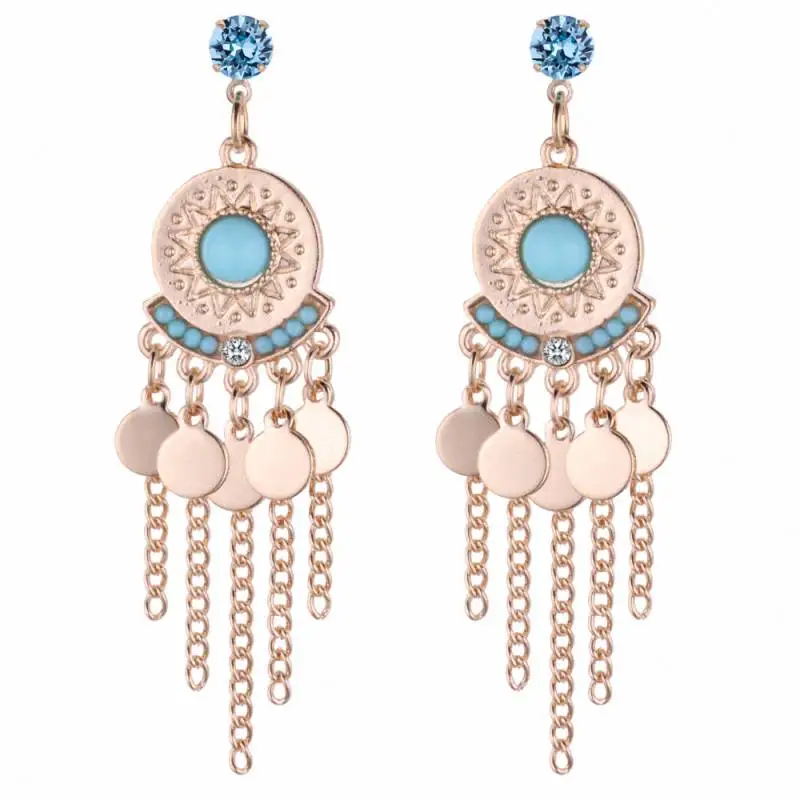 TONGKWOK Bohemia Exaggeration Dangle Earrings For Women Silk Thread Tassel Metal Long Chandelier Earrings #131964
TONGKWOK Bohemia Exaggeration Dangle Earrings For Women Silk Thread Tassel Metal Long Chandelier Earrings #131964
