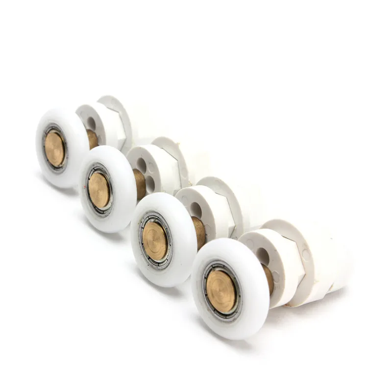 

MTGATHER 4PCS/lot 19mm-27mm Dia Partiality Shower Bath Door Rollers Runners Wheels Pulleys Long Lasting Easy Glide Rollers Best