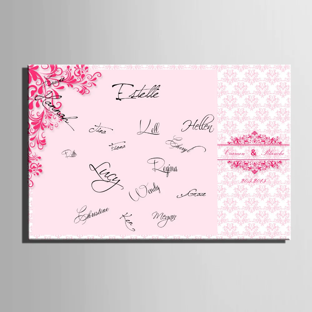 Guest Signature Party Gift Wedding Canvas Signing Board Canvas Painting -Pink Pattern Wedding DIY Decoration Free Shipping
Guest Signature Party Gift Wedding Canvas Signing Board Canvas Painting -Pink Pattern Wedding DIY Decoration Free Shipping