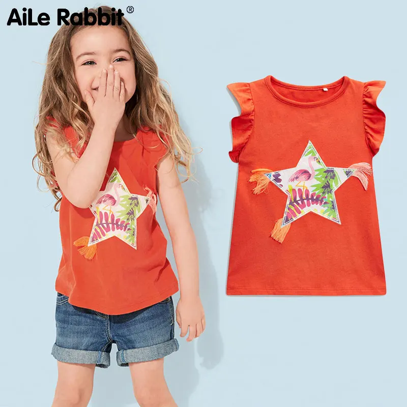 AiLe Rabbit 2019 girls fashion short-sleeved T-shirt five-pointed star cotton clothing Star cotton t-shirts of the girls
AiLe Rabbit 2019 girls fashion short-sleeved T-shirt five-pointed star cotton clothing Star cotton t-shirts of the girls