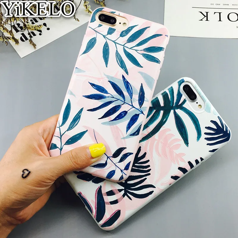 YiKELO Fashion Plants Leaves Print Phone Case For iPhone 6 6S 7 Plus 8 8Plus Soft TPU Silicon Full Protect Back Cover Cases capa
YiKELO Fashion Plants Leaves Print Phone Case For iPhone 6 6S 7 Plus 8 8Plus Soft TPU Silicon Full Protect Back Cover Cases capa