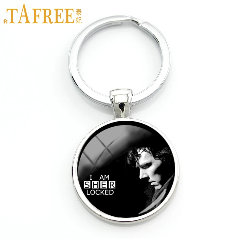 TAFREE New vintage Sherlock Holmes glass metal keychain men women jewelry I am Sherlocked key chain ring holder for car bag CT07
TAFREE New vintage Sherlock Holmes glass metal keychain men women jewelry I am Sherlocked key chain ring holder for car bag CT07