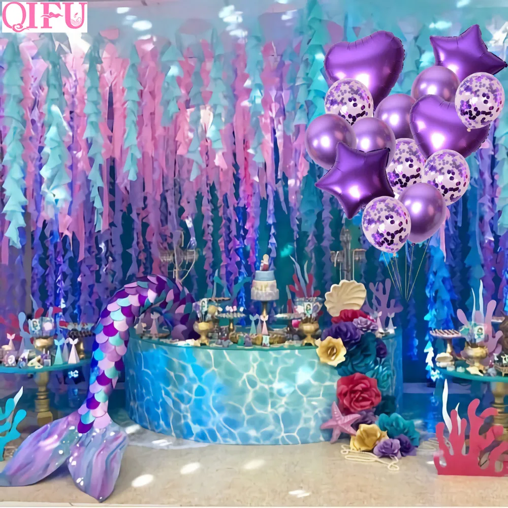QIFU 14pcs Matte Metal Balloon Set Mermaid Party Supplies Foil Ballon Birthday Party Decorations Kids Wedding Balloon Air Balls
QIFU 14pcs Matte Metal Balloon Set Mermaid Party Supplies Foil Ballon Birthday Party Decorations Kids Wedding Balloon Air Balls