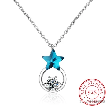 Simple Blue Star Single AAA Zirconia Pendant 925 Sterling Silver Necklace For Women Chain choker collier S-N348
Simple Blue Star Single AAA Zirconia Pendant 925 Sterling Silver Necklace For Women Chain choker collier S-N348