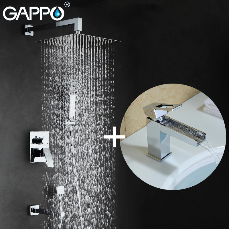 

GAPPO wall mounted Bathtub Faucets overhead big shower mixer bath tub tap basin faucet basin sink water tap robinet baignoire