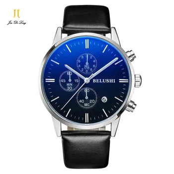 Quartz Watches Men Business Multi-function Sport Chronograph Calendar Luminous Steel Waterproof Watch Leather Strap Men Watch 
Quartz Watches Men Business Multi-function Sport Chronograph Calendar Luminous Steel Waterproof Watch Leather Strap Men Watch