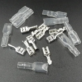 100 Sets 6.3mm Crimp Terminal Copper 6.3 mm Splice Female Spade Connector Self Locking Splice Terminal With Case
100 Sets 6.3mm Crimp Terminal Copper 6.3 mm Splice Female Spade Connector Self Locking Splice Terminal With Case