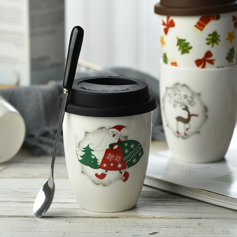 380ML Ceramics Mug Christmas Coffee Mug Without Handle Thicken Fashion Tea Cup With Silicone Lid
380ML Ceramics Mug Christmas Coffee Mug Without Handle Thicken Fashion Tea Cup With Silicone Lid