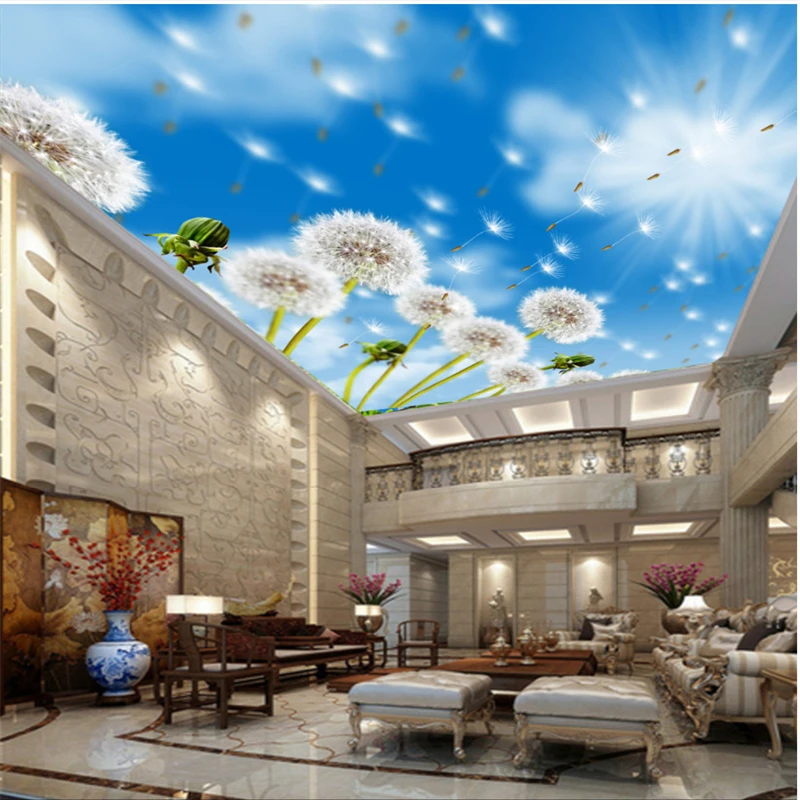 beibehang Large Custom Wallpaper Mural Aesthetic Blue Sky White Cloud Dandelion Living Room Bedroom Ceiling Zenith Mural
beibehang Large Custom Wallpaper Mural Aesthetic Blue Sky White Cloud Dandelion Living Room Bedroom Ceiling Zenith Mural