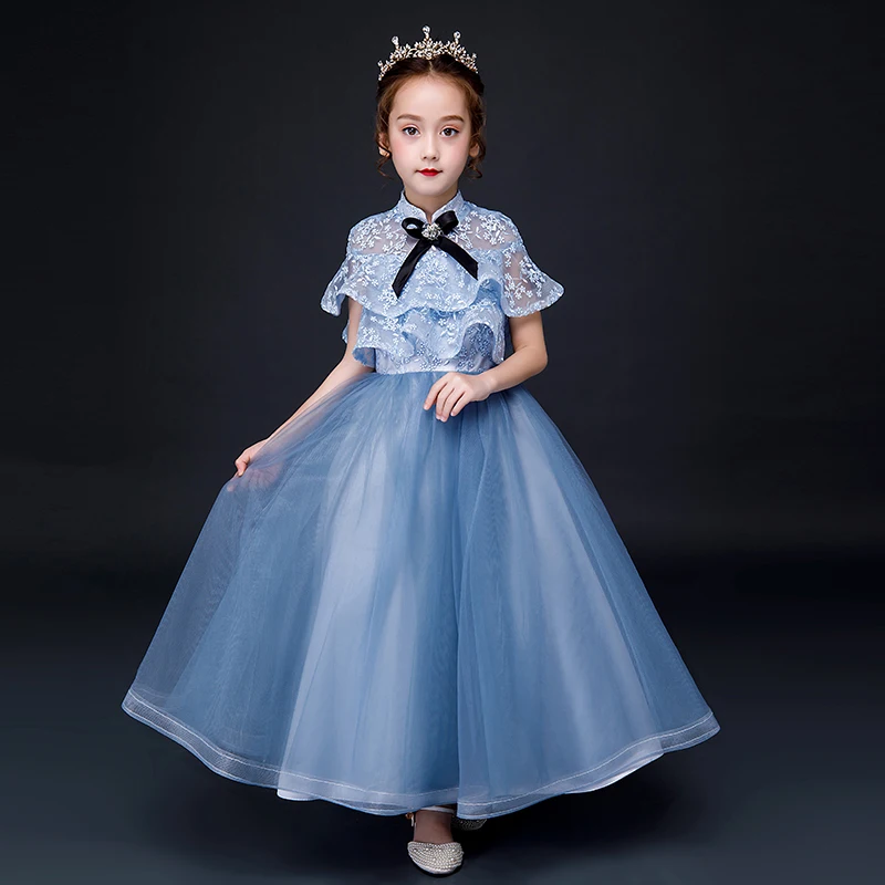 Embroidery Flower Girl Dresses for Wedding Stand Collar Princess Party Dress Layered Holy Communion Dress for Little Girls B411
Embroidery Flower Girl Dresses for Wedding Stand Collar Princess Party Dress Layered Holy Communion Dress for Little Girls B411