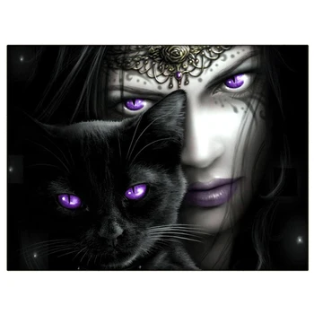 5D Blue Eye Woman & Black Cat DIY Diamond Painting Cross Stitch Full Square Resin Diamond Embroidery Diamond Mosaic Paintings
5D Blue Eye Woman & Black Cat DIY Diamond Painting Cross Stitch Full Square Resin Diamond Embroidery Diamond Mosaic Paintings