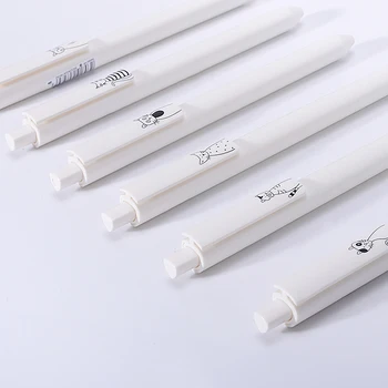 6 pcs/lot 0.5mm Kawaii Gel Pen Simple Cartoon Cat Triangle Design Ballpoint Black Color School Writing Pens Office Stationery
6 pcs/lot 0.5mm Kawaii Gel Pen Simple Cartoon Cat Triangle Design Ballpoint Black Color School Writing Pens Office Stationery