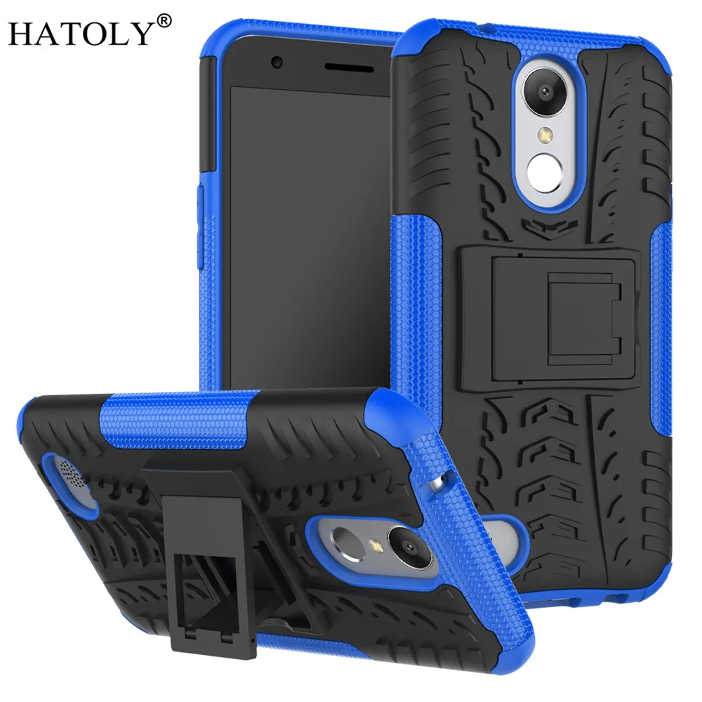 

HATOLY For Cover LG K10 2017 Case 5.3" Armor Silicone Hard Plastic Case For LG K10 2017/LG LV5/M250N/K20 Plus with Holder Stand