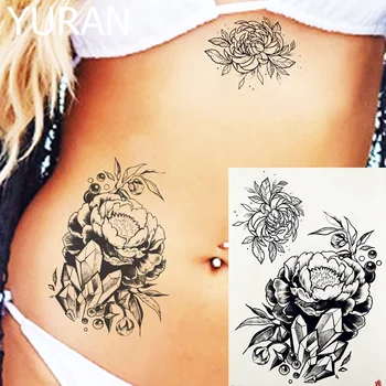 Sexy Women Black Fake Temporary Stone Floral Tattoo Stickers Girls Waist Lotus Daisy Big Tattoos Sketch Arm Art Tatoo Waterproof
Sexy Women Black Fake Temporary Stone Floral Tattoo Stickers Girls Waist Lotus Daisy Big Tattoos Sketch Arm Art Tatoo Waterproof