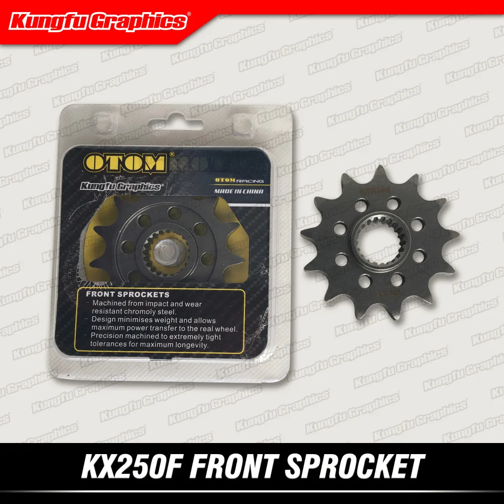 KUNGFU GRAPHICS Steel Sprocket Front 13 T for Kawasaki KX250F KXF 250 2006 up to 2016 (Fit Chain 520)
KUNGFU GRAPHICS Steel Sprocket Front 13 T for Kawasaki KX250F KXF 250 2006 up to 2016 (Fit Chain 520)