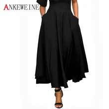 2018 Women Long Skirt Fashion Floor-Length Cotton Maxi Skrits Femme Evening Party Elastic High Waist Pleated Skirts Vestidos
2018 Women Long Skirt Fashion Floor-Length Cotton Maxi Skrits Femme Evening Party Elastic High Waist Pleated Skirts Vestidos