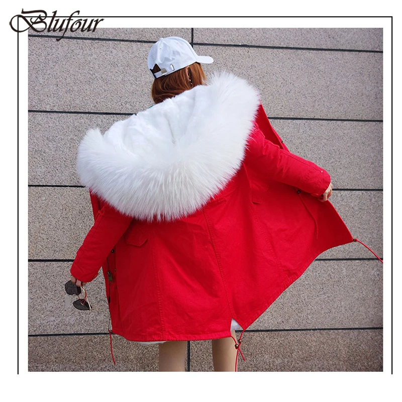 Blufour new long style red women coat warm parkas winter thick jacket with raccoon fur collar hooded waist drawstring design
Blufour new long style red women coat warm parkas winter thick jacket with raccoon fur collar hooded waist drawstring design