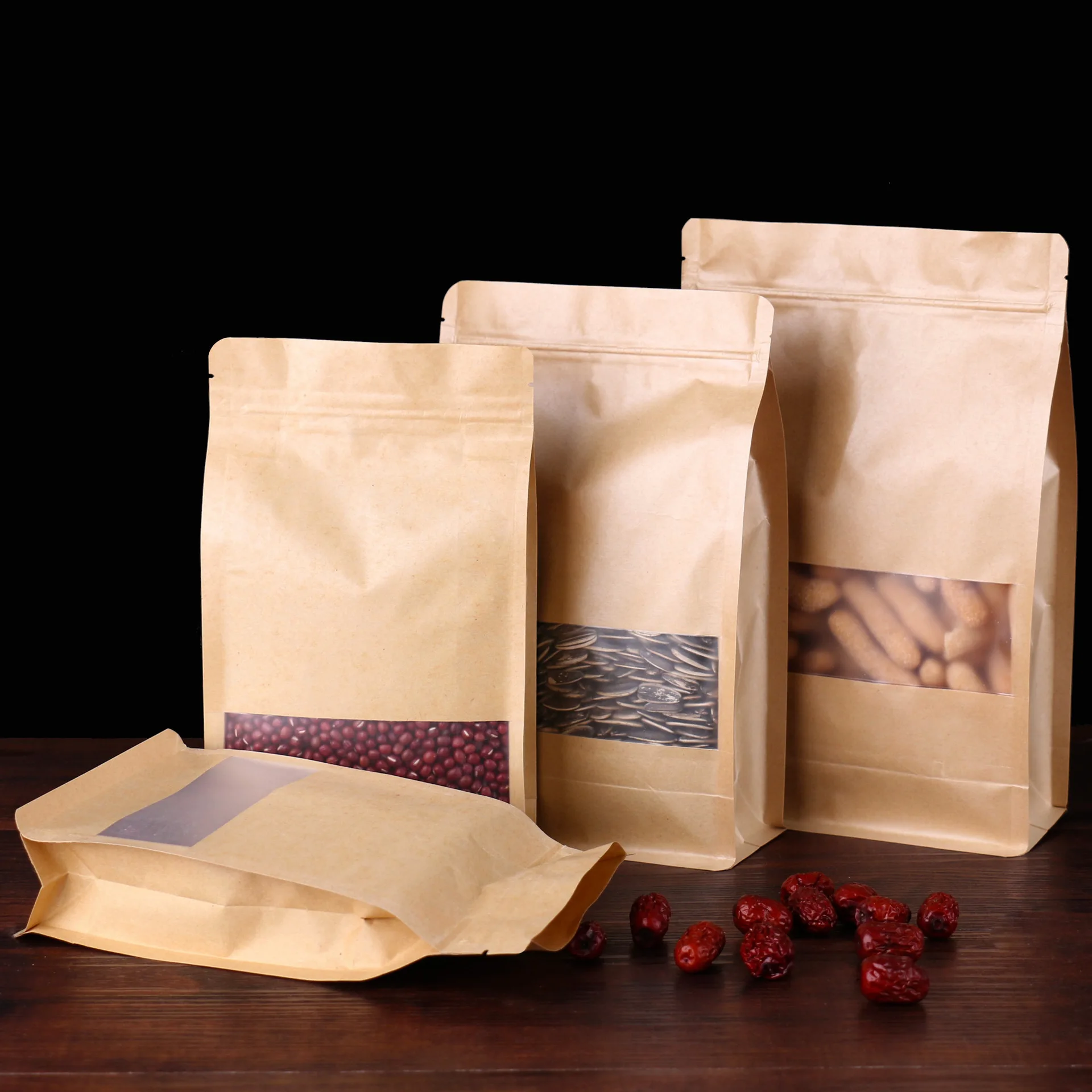 100pcs Kraft Paper Bag Nuts Zip Lock Self-styled Kraft Paper Packing Party Wedding Candies Food Cookie Packaging Sealable Pouch
100pcs Kraft Paper Bag Nuts Zip Lock Self-styled Kraft Paper Packing Party Wedding Candies Food Cookie Packaging Sealable Pouch