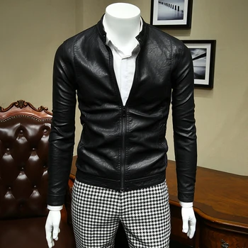 XM GeeKi Men's Black Casual Washing PU Leather Moto Street Coat Mens Slim Korean Handsome Short Jackets Wine Red PU Jacket Male
XM GeeKi Men's Black Casual Washing PU Leather Moto Street Coat Mens Slim Korean Handsome Short Jackets Wine Red PU Jacket Male