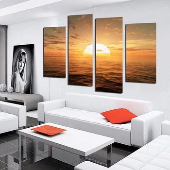 4 Pcs Sunset Seaview Home Decor Wall Art Canvas Paintings for Living Room Wall Modern Oil Painting
4 Pcs Sunset Seaview Home Decor Wall Art Canvas Paintings for Living Room Wall Modern Oil Painting