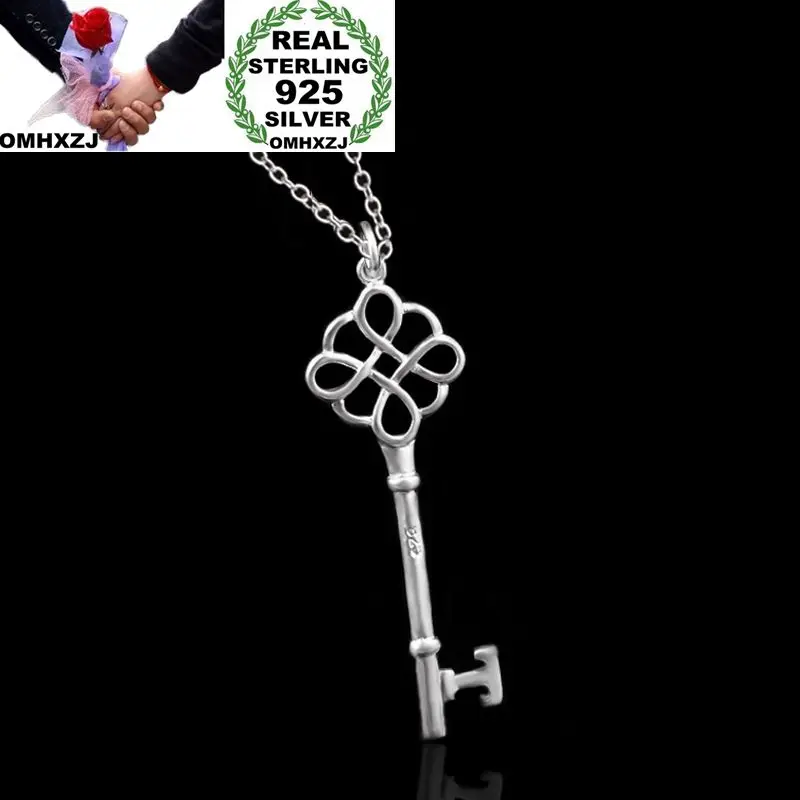OMHXZJ Wholesale Personality Fashion OL Woman Girl Party Gift Silver Hollow Key 925 Sterling Silver Charm Pendant Necklace CH90
OMHXZJ Wholesale Personality Fashion OL Woman Girl Party Gift Silver Hollow Key 925 Sterling Silver Charm Pendant Necklace CH90