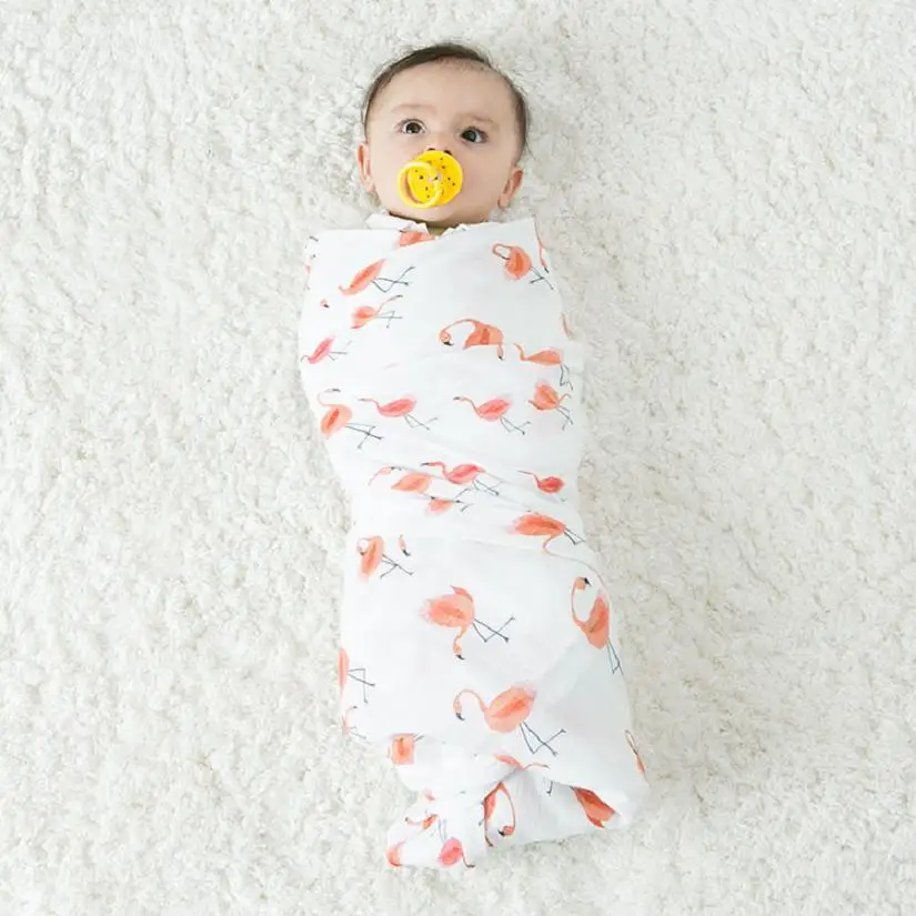 INS Hot Baby Blanket NewbornSwaddle 120x120cm Super Soft Breathable Multi-Use Muslin Cotton Wrap Lemon Cactus Baby Blankets 12