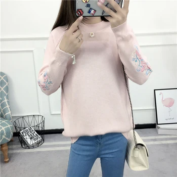 Women Autumn Winter Casual Embroidery Print Knitted Pullovers Sweater Ladies Fashion Crochet Knitwear Sweaters outfit Tops
Women Autumn Winter Casual Embroidery Print Knitted Pullovers Sweater Ladies Fashion Crochet Knitwear Sweaters outfit Tops
