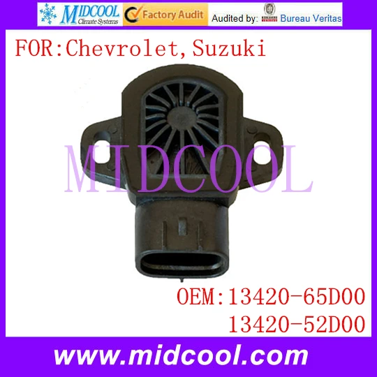 New Throttle Position Sensor TPS use OE No. 13420-65D00 , 13420-52D00 for Chevrolet Suzuki
New Throttle Position Sensor TPS use OE No. 13420-65D00 , 13420-52D00 for Chevrolet Suzuki