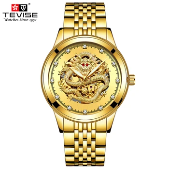 TEVISE Men Luxury Gold Automatic Watch Self-Wind Mechanical Watches Luminous Analog Dragon Dial Skeleton Wristwatch Montre Homme
TEVISE Men Luxury Gold Automatic Watch Self-Wind Mechanical Watches Luminous Analog Dragon Dial Skeleton Wristwatch Montre Homme