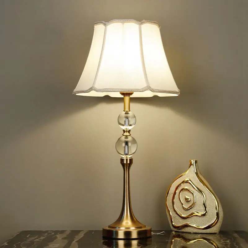 Modern European Crystal Bedroom Bedsides Table Light Elegant Study Room Desk Lamps Fabric Lampshade Table Lighting Fixtures
Modern European Crystal Bedroom Bedsides Table Light Elegant Study Room Desk Lamps Fabric Lampshade Table Lighting Fixtures