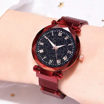 1 Pcs Women Clock Luminous Quartz Watch Starry Sky Dial with Magnetic Alloy Mesh Band LL@17
1 Pcs Women Clock Luminous Quartz Watch Starry Sky Dial with Magnetic Alloy Mesh Band LL@17