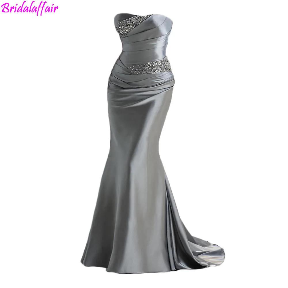 Cheap Beautiful Prom Dresses Mermaid Style 2019 Sweetheart Beaded Satin Silver Girls Dress Formal Evening Gowns For Women 
Cheap Beautiful Prom Dresses Mermaid Style 2019 Sweetheart Beaded Satin Silver Girls Dress Formal Evening Gowns For Women