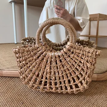 New Luxury Straw Bag Summer Fashion Hollow Shoulder Bag Handmade Seaweed Woven Beach Bag High Quality Natural Straw Tote Bag
New Luxury Straw Bag Summer Fashion Hollow Shoulder Bag Handmade Seaweed Woven Beach Bag High Quality Natural Straw Tote Bag
