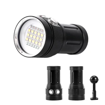Underwater 100m Scuba Video Light LED Photography Video Dive 15 XML2+6 Red+6 UV Flashlight Lamp Diving Light
Underwater 100m Scuba Video Light LED Photography Video Dive 15 XML2+6 Red+6 UV Flashlight Lamp Diving Light