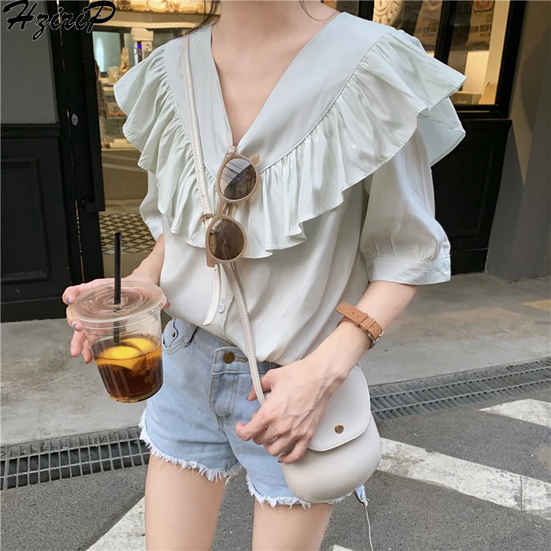 HziriP Korean 2019 Spring Summer Fashion Elegant Women Blouses Loose Slim Casual Preppy Style Simple Sweet Women Tops Shirts
HziriP Korean 2019 Spring Summer Fashion Elegant Women Blouses Loose Slim Casual Preppy Style Simple Sweet Women Tops Shirts
