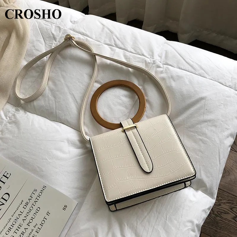 CROSHO Simple Sense Retro Small Square Wooden Handle Handbag Single shoulder Cross Bag Temperament Women's Bag Thread
CROSHO Simple Sense Retro Small Square Wooden Handle Handbag Single shoulder Cross Bag Temperament Women's Bag Thread